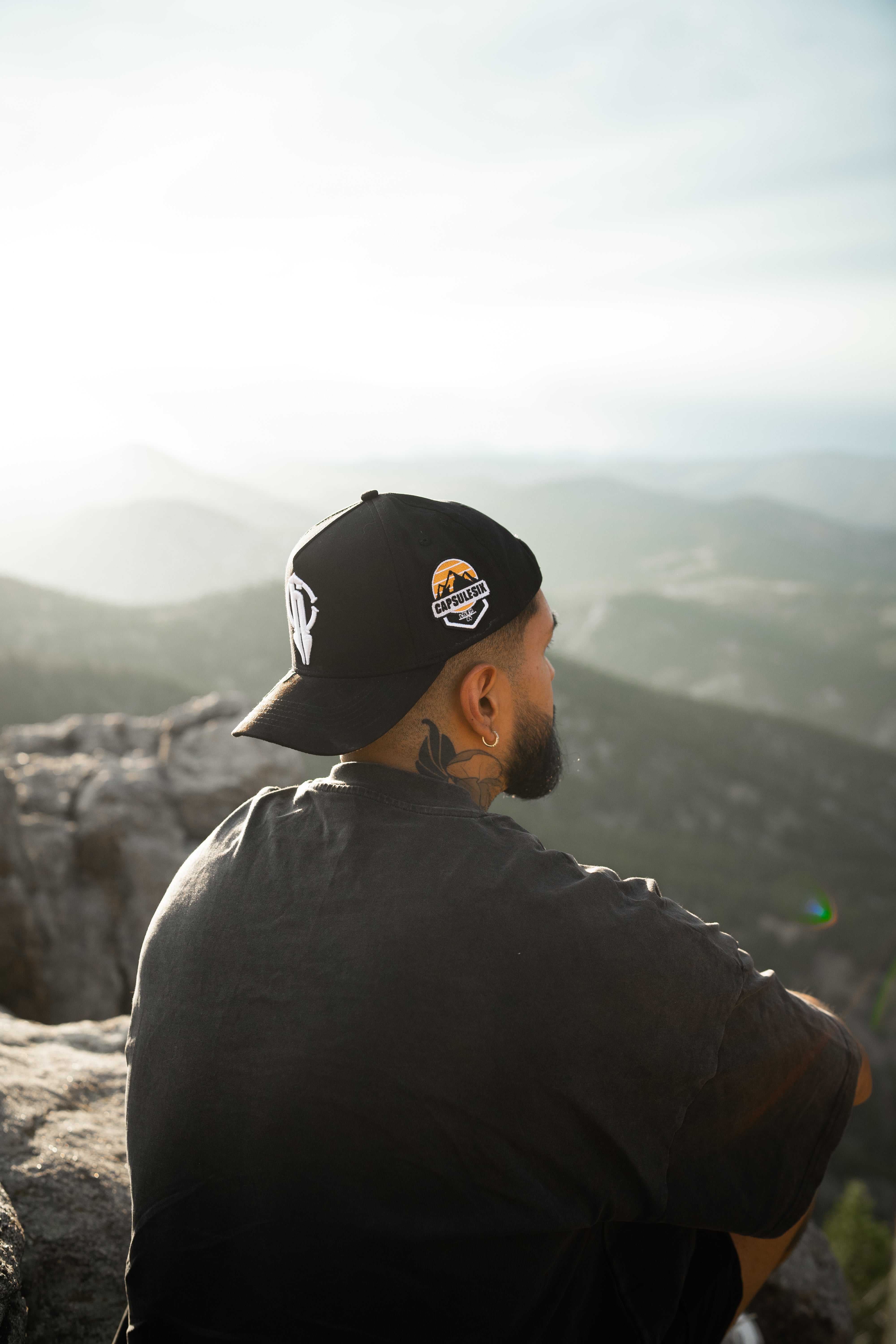 Black Suede Short Brim